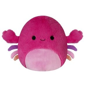 Squishmallow Fuzz A Mallow Cyra the Crab Fuzzy Squishmallow Magenta Pink Plush
